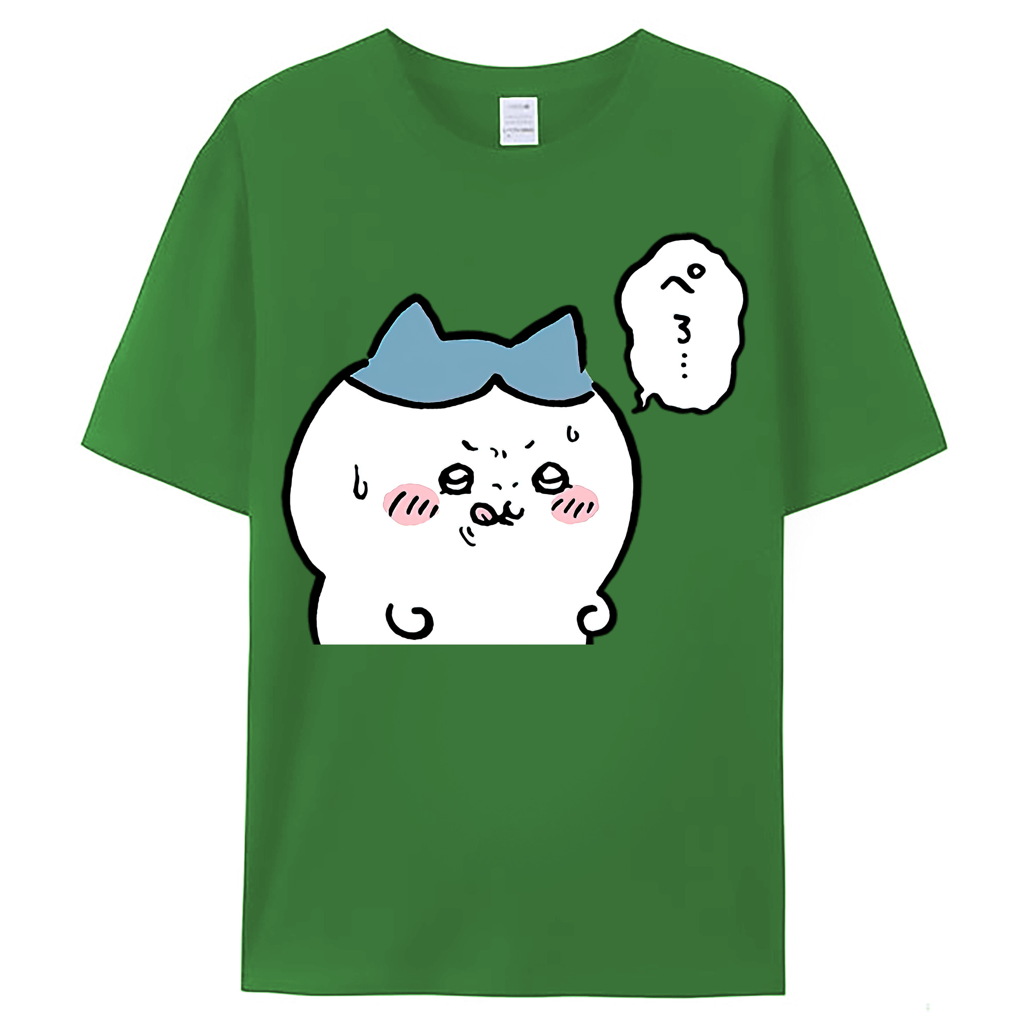 （画像用） ちいかわ ハチワレ Chii-kawa hachiware レディースカジュアルプリントTシャツ（綿100％）